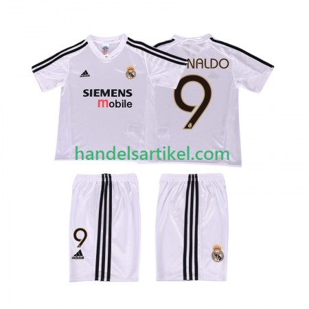 Real Madrid RONALDO 9 2004 20025 Retro Kinder Heim Trikotsatz Kurzarm